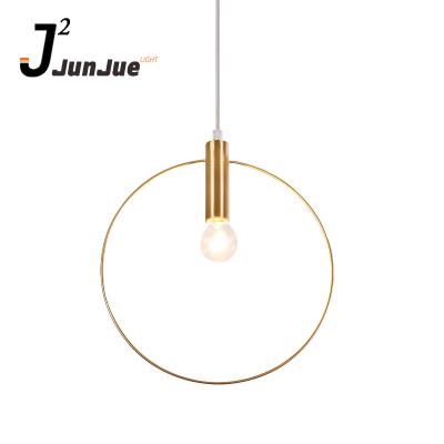 China Aura Iron Round Modern Wholesale Brass Copper Ring Pendant Light for Restaurant Home Cafe for sale