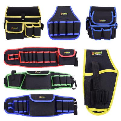 China Multifunctional Pockets Waterproof Oxford Tools Waist Bag Heavy Duty Electrician Tool Bag Belt Electrician Tool Bag for sale