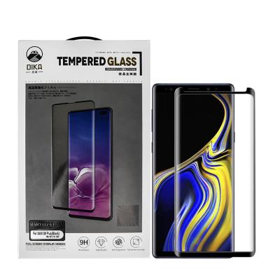 China Full Full Glue DIKA Glue Curved High Aluminosilicate Screen Protector Glass Tempered Glass For Samsung Note 9 for sale