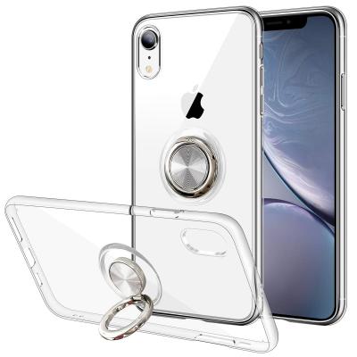 China Ultra Thin Clear Protective Cover TPU Shell Stand Ring Phone Case XR Slim Phone Case For iPhone XR for sale