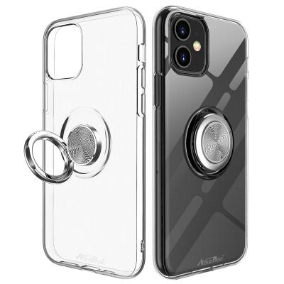 China Atouchbo Ultra Thin Ring Holder Case For iPhone X XS XR max 11 Pro TPU Clear Protective Phone Cover For iPhone 6 6s 7 8 Plus Se Phone Case With Ring for sale