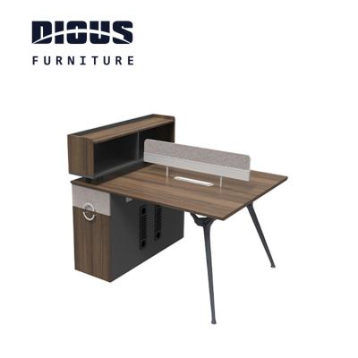 China Diousnew modern high quality open design t shaped 2 person office workstation table for sale