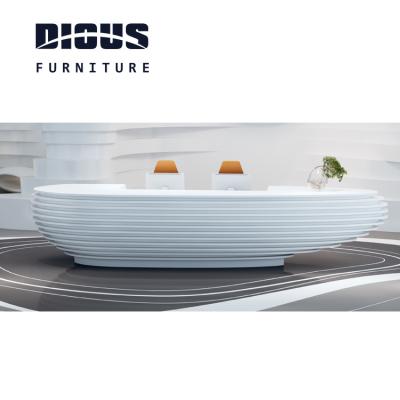 China Diousnew Modern Beauty Salon Reception White Double Reception Desk for sale