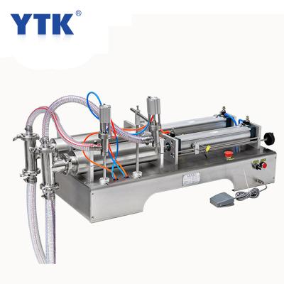 China YTK 1000-5000ml Food YTK Electric Pneumatic Double Head Filling Machine Shampoo Liquid Beverage Filling Machine for sale