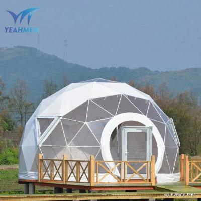 China Star UV Glass House Clear Space PVC Resistance 3m 5m Camping Tent Geodesic Dome Inflatable Glamping Tent For Sale for sale