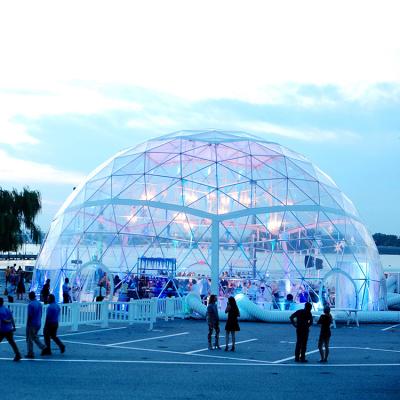 China Water Resistant PVC Bubble Star Luxury Glass Party Wedding Pool Cover Geodesic Clear Transparent Dome Tent For Events for sale