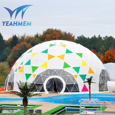 China UV Resistance Large 200 Township People Air Tent Marquee Geodesic Dome Geodesic Dome Trade Show Glamping Tent for sale