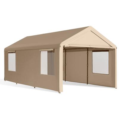 China Durable 10' x20 Heavy Duty Parking Lot With Window Ventilated Portable Garage With Removable Sidewalls Doors For Truck Boat Car Canopy for sale