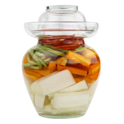 China Sustainable Glass Pickle Jar, Large Storage Jars, Large Glass Storage Containers for sale