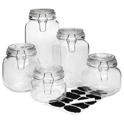 China Viable Swing Top Bullet Jars , Glass Bottle With Wire Snap for sale