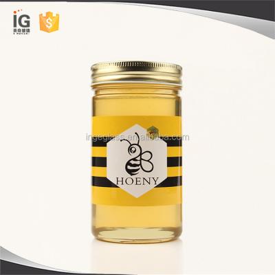 China 375ml Wholesale Viable Glass Honey Jars With Screw On Lids for sale