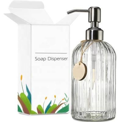 China Pharmaceutical Premium Kitchen Glass Soap Dispenser for sale