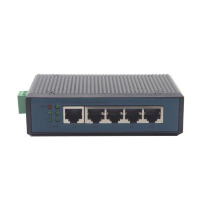 China YN-IES10503 5 Port Stackable Din Rail Rack Industrial Ethernet Switch For Vehicle Mounted for sale