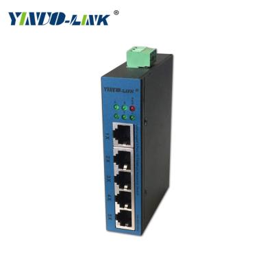 China QoS 5 Port Din-rail Outdoor Industrial Ethernet Switch for sale