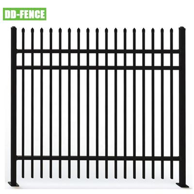 China Easily Assembled Rod Top Tubular Picket Fence /Steel Panel Barrier for sale