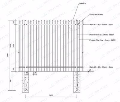 China Fully Welded Easily Assembled Aluminum Fence 6063T5 Aluminum And Powder Coating for sale