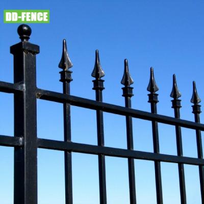 China Easily Assembled 3x8ft Black Ornamental Fence Decorative Picket Fence System For Residential And Commercial Use for sale