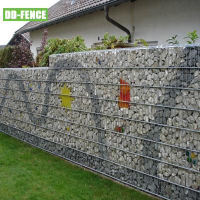 China Easily Assembled Running Stone Double Wire Gabion Fence for sale