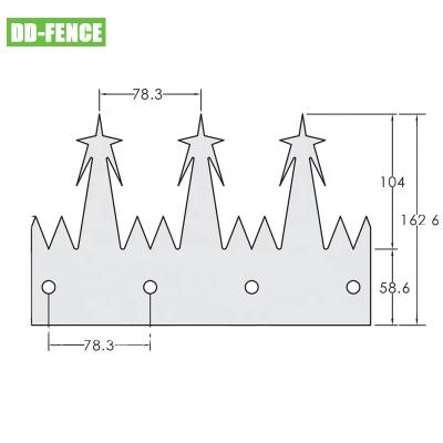 China High Security Iron Anti Climb Wall Spike for sale