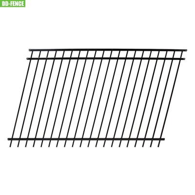 China Easily Assembled Black Pressed Top Spear Rackable Steel Ornamental Fencing for sale