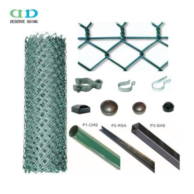 China Low Price Easily Assembled Sports Field Fencing 2x2 Wire Mesh (Chain Sports Stadium Fence /square link) for sale