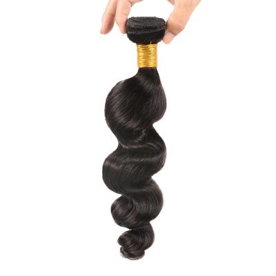 China Kinky Curl 100% Virgin Raw Unprocessed Cuticle Aligned Peruvian Loose Hair Loose Wave Bundles With Lace Closure for sale