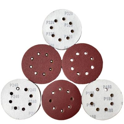 China Alumimium Oxide 7 Inch Sandpaper 80# Holes Sandpaper 80# Holes Aluminum Sanding Sandpaper Sandpaper for sale