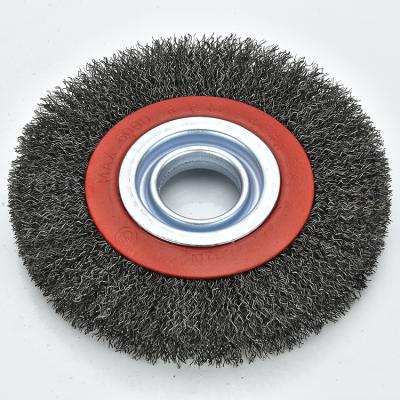 China Hot selling metal polishing with low price effective matte black wire steel crimped wheel with en12413 metal grinding wheel specification for sale