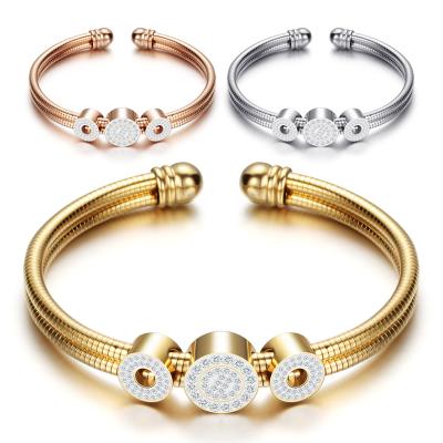 China Other Diamond double snake bone bracelet bracelet fashion simple stainless steel bracelet opening adjustable for sale