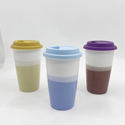 China Wholesale Travel Biodegradable Wheat Mug Coffee Heat Proof Straw Mug Camping Promotional Gift Bottle for sale