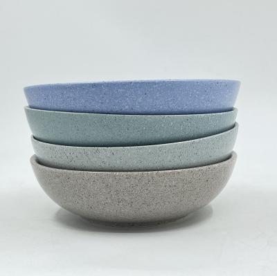 China Hot Selling Disposable Porcelain Dinner Salad Bowl Set Ceramic Stoneware Round Bowl for sale