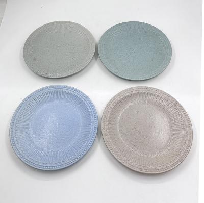 China Stocked Hot Selling Porcelain Salad Bowl Dinner Set Stoneware Round Dish Hot Selling for sale