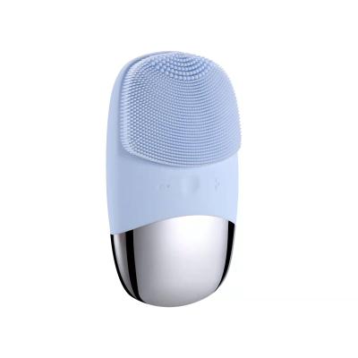 China DEEPLY CLEANING 2022 Beauty Instrument Vibration Brush Silicone Electric Ultrasonic Skin Cleanser for sale