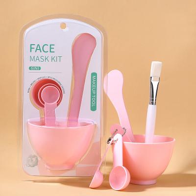 China 6pcs DIY Mask Bowl Kit Skin-Friendly Blend Brush Makeup Tool Kit 6 In1 Beauty Skin Care With Mixed Spatula Stick Brush Mixer for sale