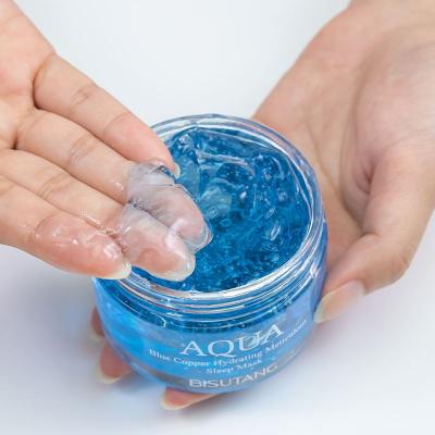 China Blue Crystal Seaweed Night Cream Collagen Moisturizer Clay Apnea Facial Mask For Repair Sleep In Full Face for sale