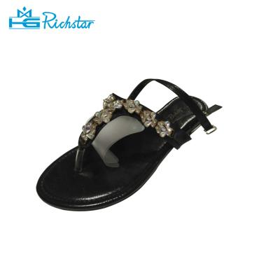 China Diamond Decoration Ladies Sandal Women's PU Printed Top Selling Top Chain for sale