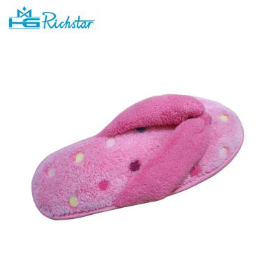 China Wholesale hotel and cheap comfortable indoor slipper for soft unique indoor slippers with dot insock printing for sale