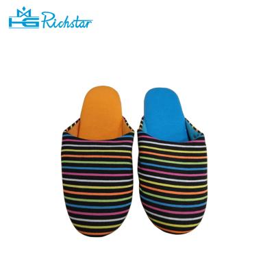 China Wholesale Cheap Disposable Hotel Slippers For Hotel Guests Indoor Slipper For Top Stripe Printing for sale