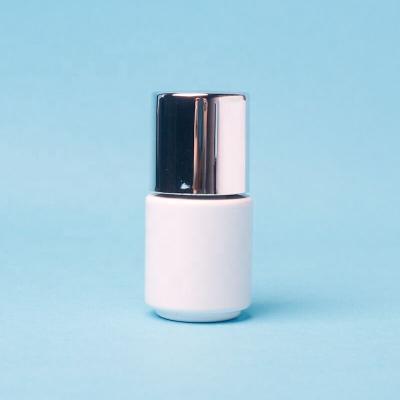 China Factory Cosmetic Color Customize Design 4ml Round UV Gel Nail Polish Bottle With Cap And Brush for sale