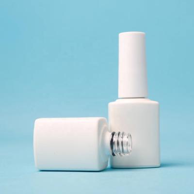 China 8ml Square Nail Polish Glass Bottle Cosmetic Colorful UV Nail Polish Bottle With Cap And Brush for sale