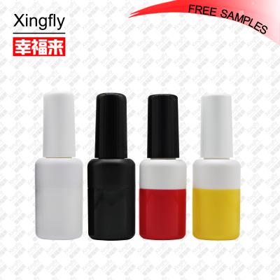 China New Product 10ml Cosmetic Empty Plastic Glue Bottle Plastic Glue Cap With Glue Brush For Dipping Powder for sale