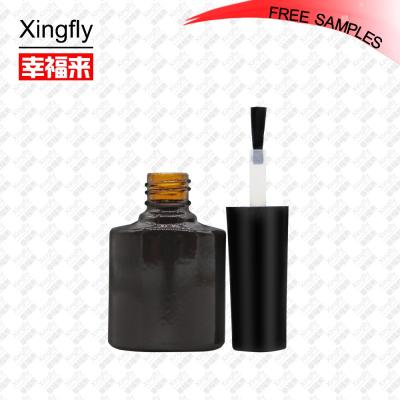 China Personal Care 8ML Mini UV Polish Bottle Glass Gel Bottle With Cap And Brush for sale