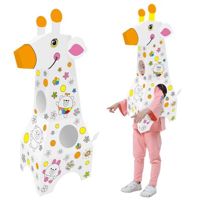 China Portable Cardboard Creative Paper Doodle Giraffe Children's Painting DIY Toy for sale