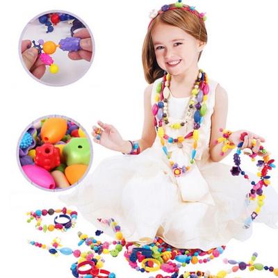 China Crystal Bead Colorful Girls Jewelry Kit DIY Plastic Toy For Sale for sale