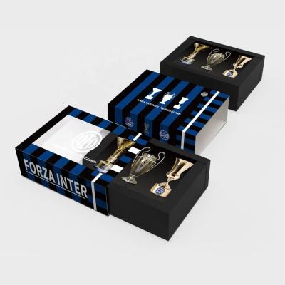 China Home Ballon D'Or Trophies For Soccer Team Inter Milan 2010 Triple Trophy Set Gift Box for sale