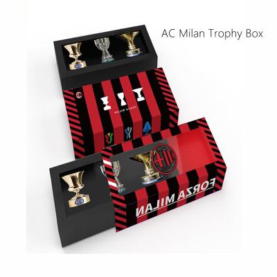 China Custom Home Football Championship Trophy Souvenir Set Gift Box Copa AC Milan Trophy Box for sale