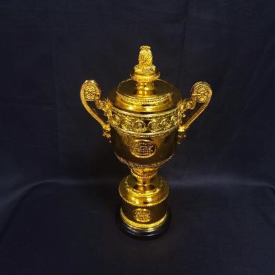 China Europe Custom 36Cm Resin Soccer Cup Trophy For Fans for sale