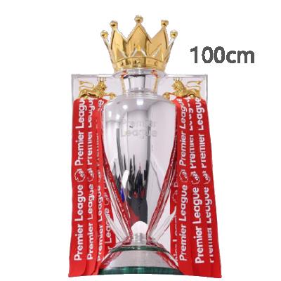 China Football Fan Factory Price Resin Sports Craft Award Soccer Trophy 100Cm Silver High And Souvenir Football for sale