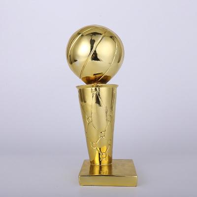 China Football Enthusiast The New Resin Basketball Trophy Craft Reward Sports Souvenir NBA Champions Listing Trophies for sale