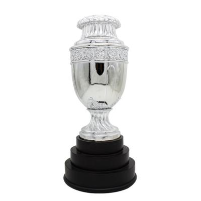 China Silver America 16cm America Trophy Cup Resin Football Soccer Trophy for sale